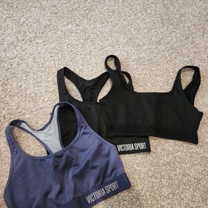 Victoria's Secret Black and Purple Sports Bras